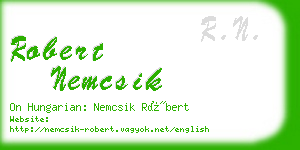 robert nemcsik business card